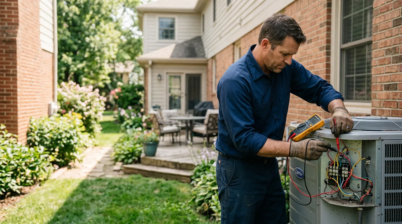 HVAC technician working near Albany, OK
